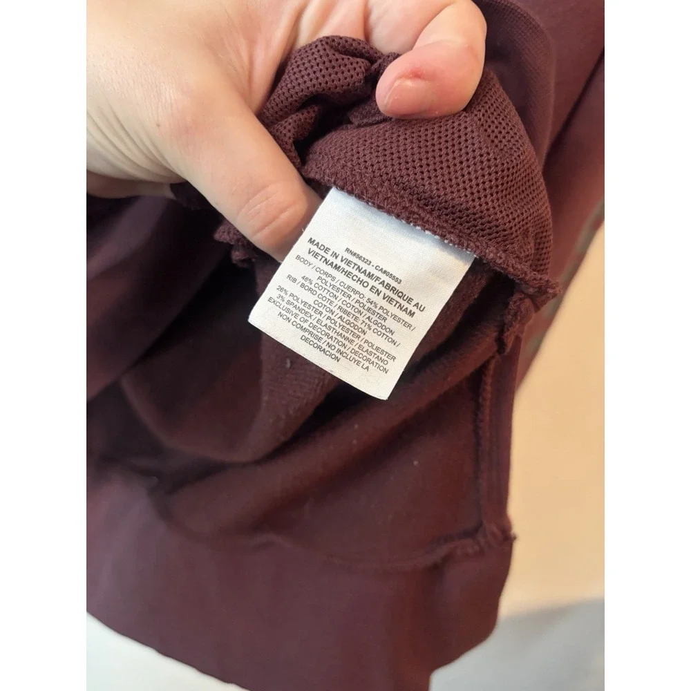 Nike Dri-FIT Just Do It Hoodie Burgundy Pullover Sweatshirt Women's M